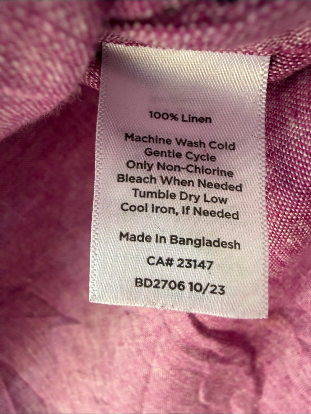 Talbots 100% Linen Pintuck Popover Tunic Blouse - Picture 8 of 9